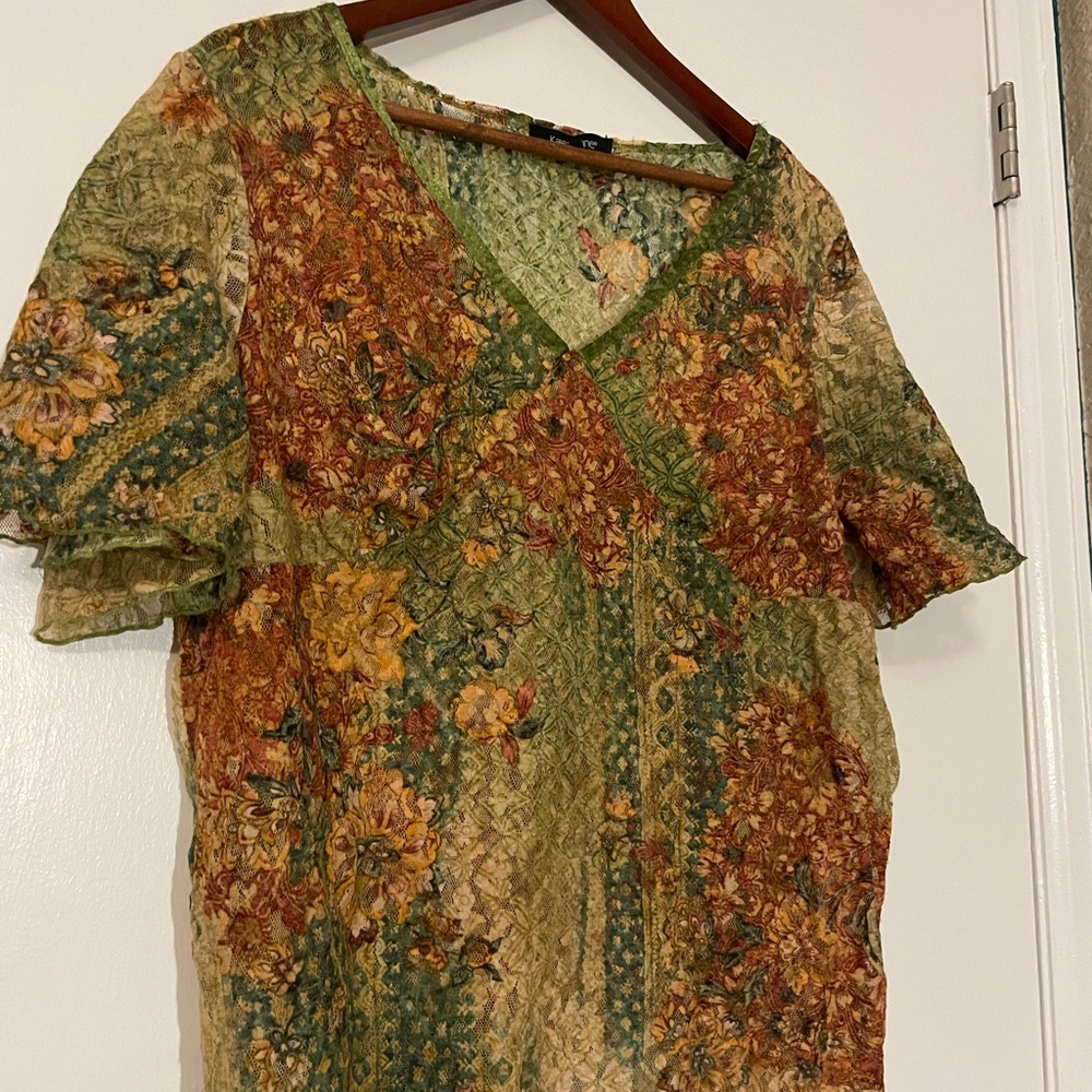 90s y2k fairycore lace top with flutter sleeves